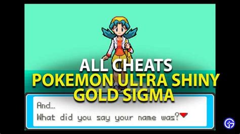 pokemon shiny gold sigma cheats|Iba pa.